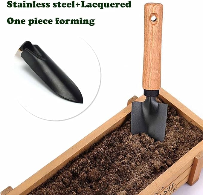 Garden Tools Set-Garden Trowel,3 Piece Heavy Duty Gardening Kit Gift for Mens and Womens,Large Succulent Plant Transplant Trowel Set,1 Narrow Shovel,1 Wide Shovel and 1 Garden rake Tools Set