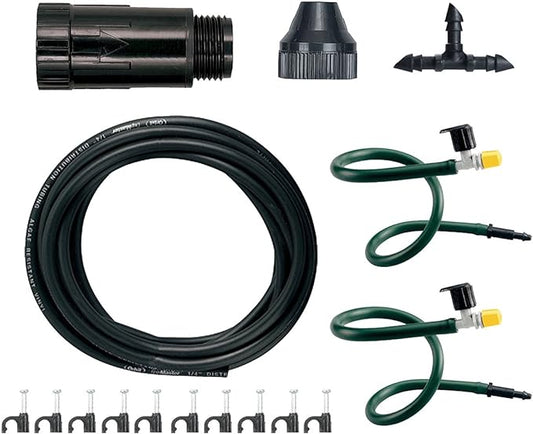 Orbit 56311 Hanging Basket Drip Irrigation Drip Watering Kit with Flex Misters,Black
