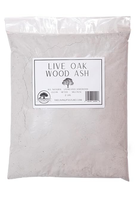 Live Oak Wood Ash - All Natural Clean Sifted Premium MultiUse Hardwood Ashes (2 lbs)