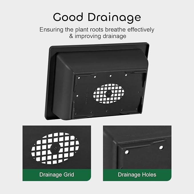 GROWNEER Bonsai Training Pots with Drainage Trays 3 Packs 6.5 Inch, Durable Bonsai Tree Starter Set Kits with Repotting Mat Small Indoor Outdoor Growing Pot Rectangle Planter, Built in Mesh