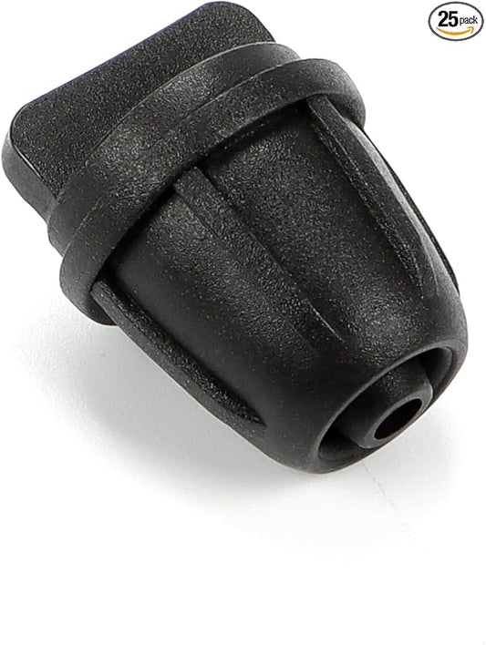 1/4 Inch Drip Irrigation End Plug Fittings, 25 Pieces 1/4'' Drip Line Barbed Locked End Cap Connectors for 1/4 Inch Irrigation Tubing Anti-leak Goof Plugs for Garden Drip Sprinkler Systems