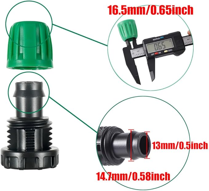 1/2 inch Tubing Plug (1/2" ID x0.6-0.63" OD) Pond Irrigation Tubing Fittings (Plug)