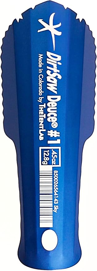 DirtSaw® Deuce #1 - .45 oz Ultralight Backpacking Trowel, Color: madeinUS_Sky