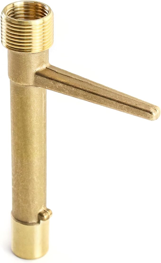 QWORK Quick Coupling Valve Key, 3/4 Inch Brass Irrigation Tool Sprinkler Key for Agricultural, Yard, Garden