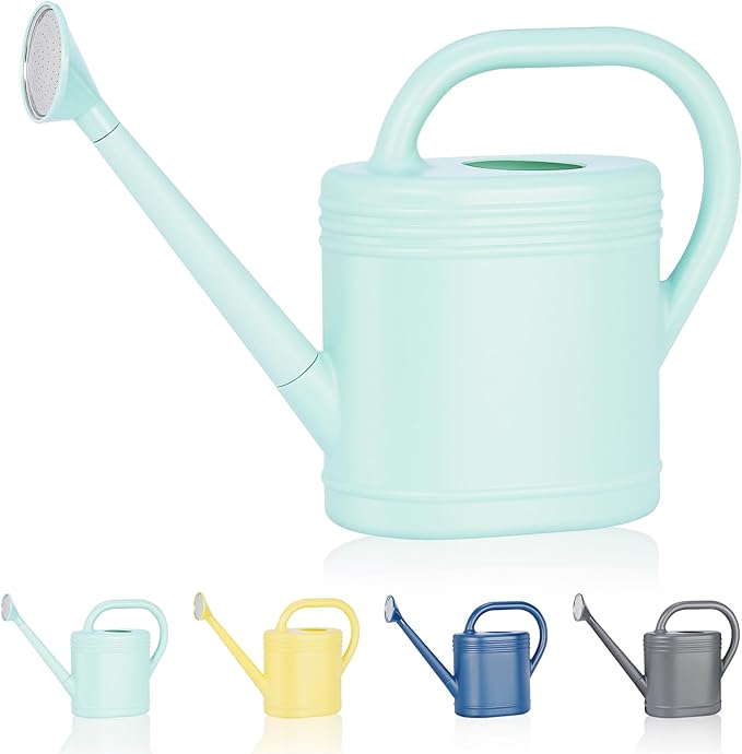2 Gallon Watering Can for Indoor Plants, Garden Watering Cans for Outdoor Plant House Flower, Modern Plant Watering Can Large Long Spout with Sprinkler Head