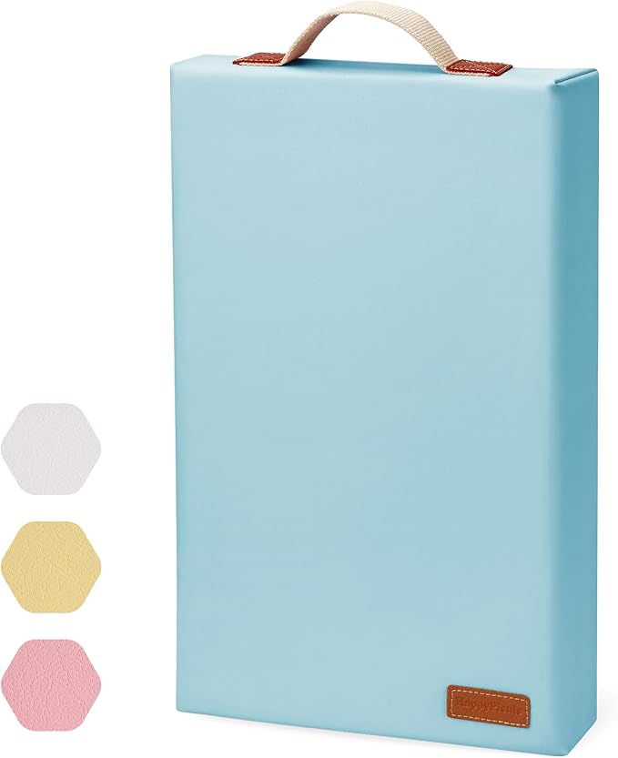 HappyPicnic Waterproof Kneeling Pad for Garden or Bath, 2 inch Thick Soft Foam Kneeler Mat for Gardeners Knee Support or Bathtub Bathing Baby with Handle and Removable Cover-Green