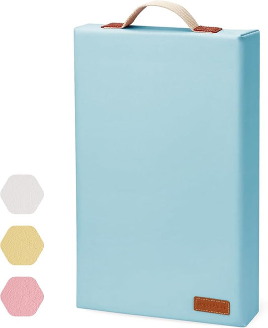 HappyPicnic Waterproof Kneeling Pad for Garden or Bath, 2 inch Thick Soft Foam Kneeler Mat for Gardeners Knee Support or Bathtub Bathing Baby with Handle and Removable Cover-Green