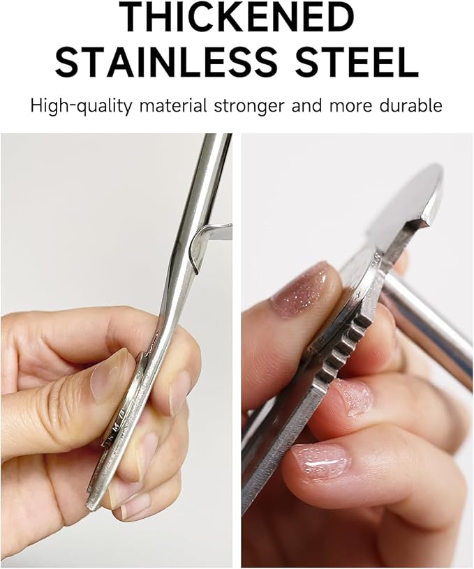 Weed Puller Tool Set with Ergonomics Rubber Anti-Slip Handle - 2 PCS Thickened Steel Hand Weeding Tool, Uprooting Gardening Weeder Tool for Garden, Farm, Corner, and Crevice - Orange