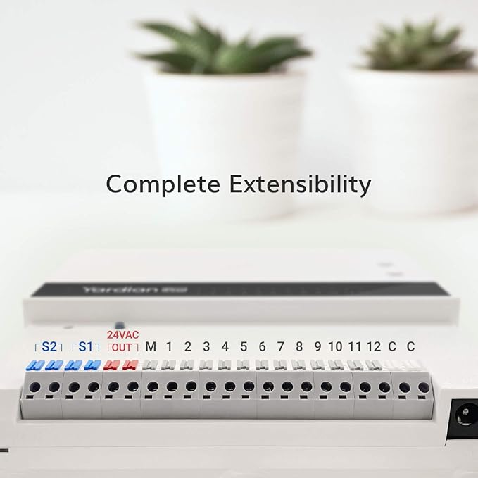 Yardian Pro Smart Sprinkler Controller 8 Zone - Control Buttons, Apple HomeKit, Alexa, Google Assistant and Home Assistant Compatible, Enhanced Wi-Fi, RJ45, Level VI Worldwide Power Supply