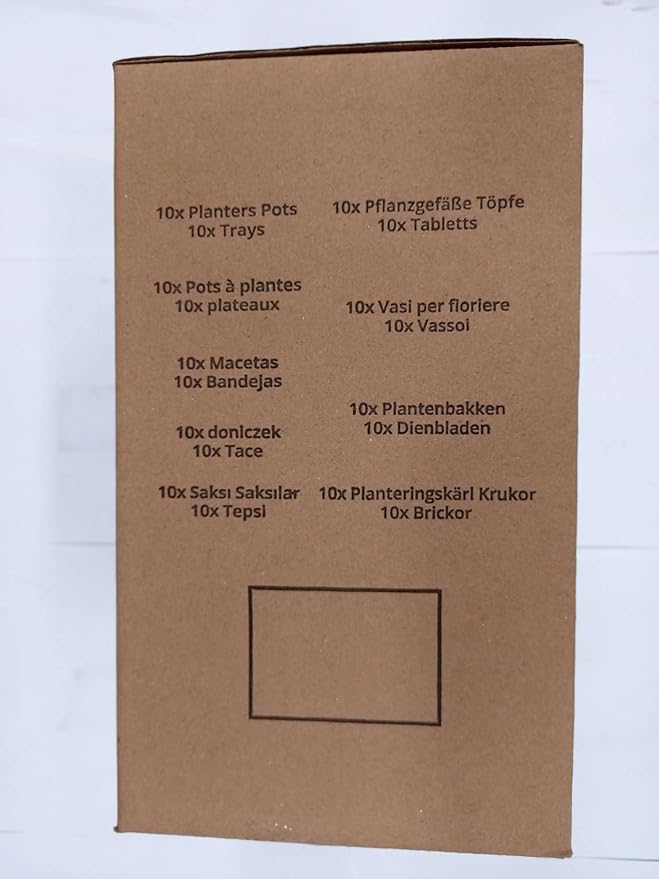 Utopia Home - Plant Pots Indoor with Drainage - 7/6.6/6/5.3/4.8 Inches Home Decor Flower Pots for Indoor Planter - Pack of 10 Plastic Planters for Indoor Plants, Cactus, Succulents Pot - Black