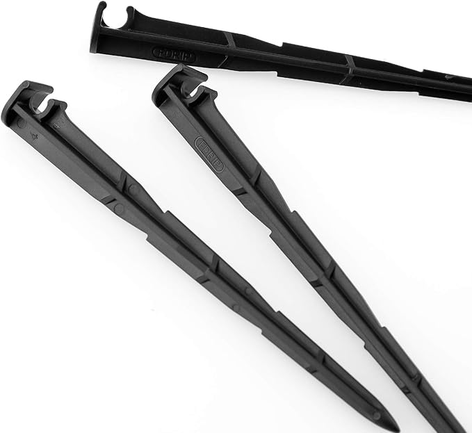 LUTER 50pcs Irrigation Drip Support Stakes Plastic for 1/4" Drip Lines Tubing Hose for Gardens, Flowers, Plants, Vegetable