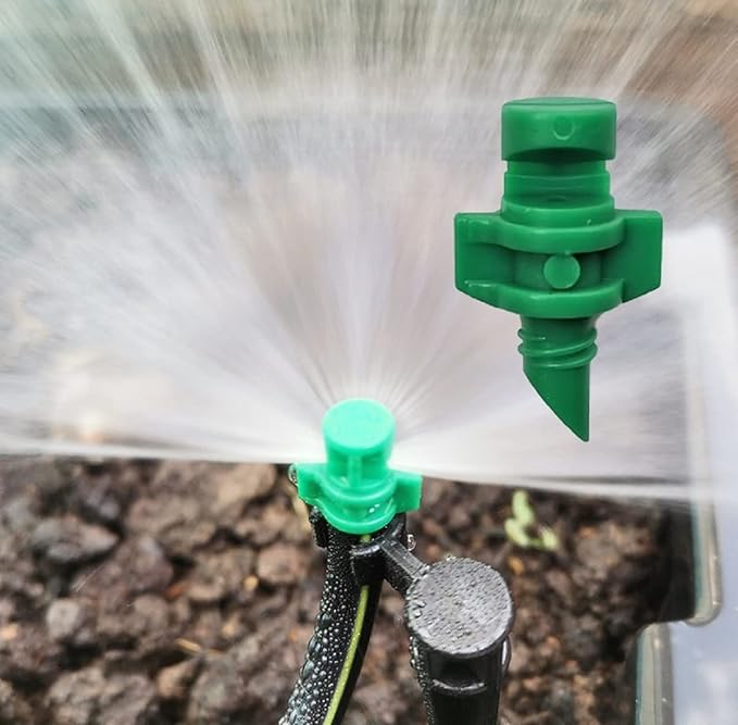 150pcs 90/180/360 Degree Polyethylene (PE) Micro Sprayer Refraction Automizing Sprinkler Nozzle Irrigation System Garden Lawn Plant Irrigation Water Sprinkler