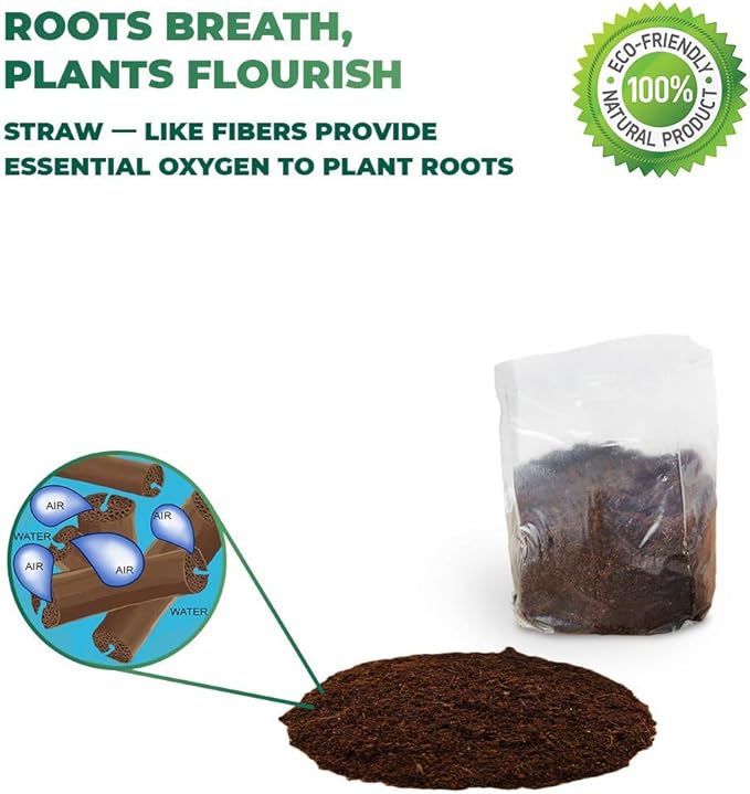 Premium Window Garden Potting Soil (Fiber Soil 10x - 1 QT Bags) for Indoor Plants, Home Garden