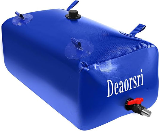 Water Storage Bladder with Two Different Sizes of Water Pipes,Portable Large Capacity Water Bladder Tank,63gallons, Foldable Water Storage Tank for RV,Camping, Agricultural Irrigation,Garden Watering