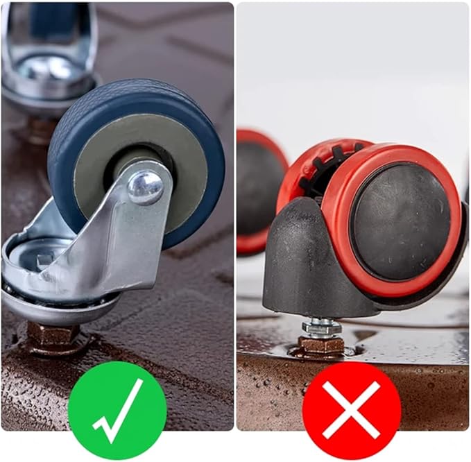 Artline 16" Round Plant Stand with Lockable Wheels, 420lbs Heavy Duty for Indoor Outdoor, Large Rolling Dolly Planter Caddy on Casters to Carry Potted Flower Pot, Round Metal Tray NO Holes, 2 Pack