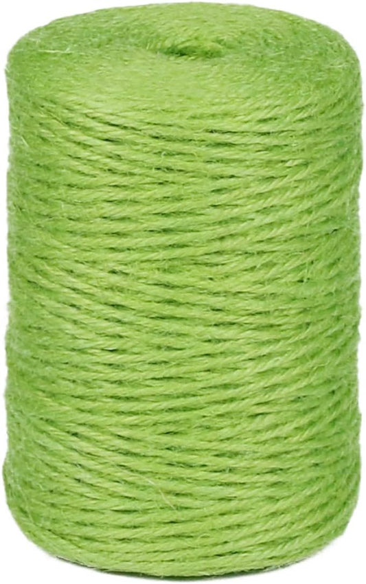 2mm 600ft Colored Natural Jute Twine String for Gift Wrapping Craft Baker Plant Christmas Ribbon Twine Handmade Arts Decoration Thin Packing String Home Decor