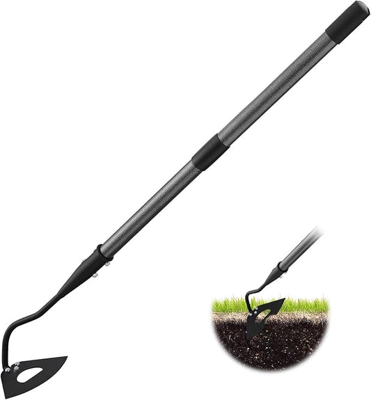 Hardened Hollow Hoe with Long Handle - 85 Inch -Heavy Duty Garden Hoes for Weeding Loosening Soil Digging Planting Ridging, Handy Hoe Garden Tool