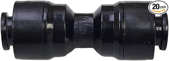 20 Pack Quick-Connect 1/4" Drip Irrigation Tee Connectors, New Coupling Fittings for 1/4 Inch Irrigation Tubing, Drip Kit (Coupling - 20 Pack)