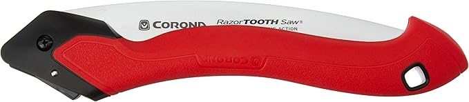 Corona Tools 10-Inch RazorTOOTH Folding Pruning Designed for Single Use | Curved Blade Hand Saw | Cuts Branches Up to 6" in Diameter | RS16150, Red