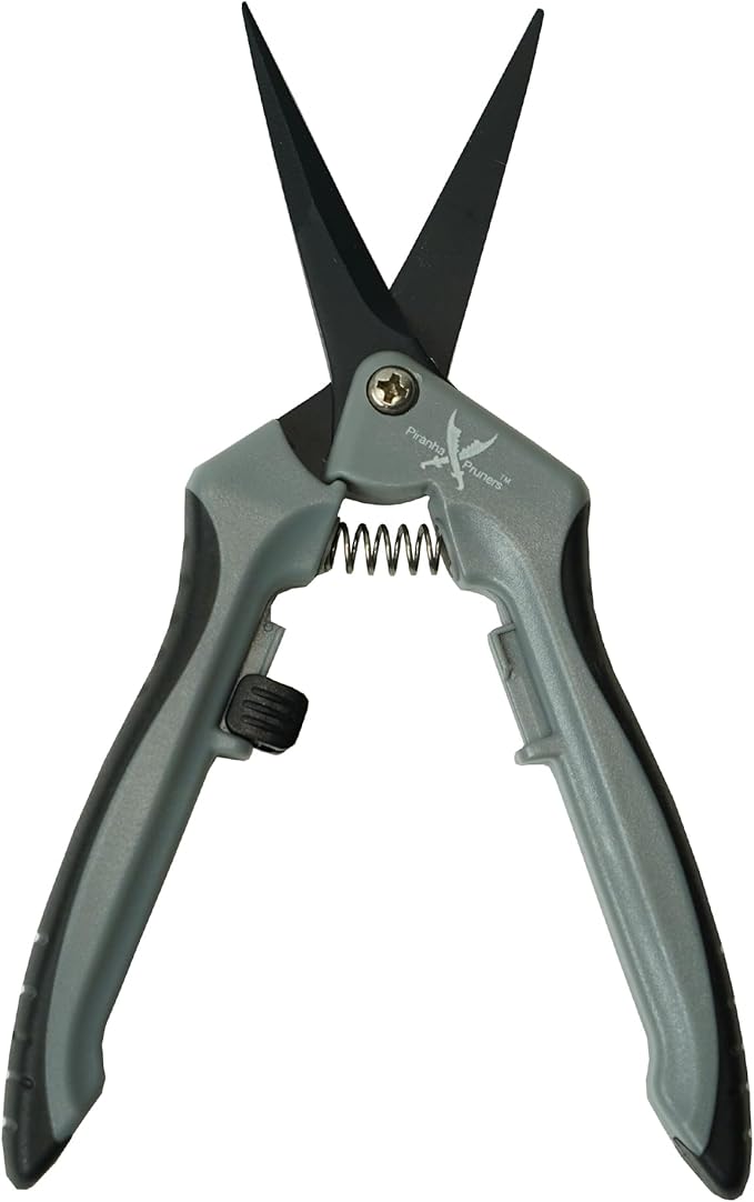 Piranha Pruner Trimming Scissors Garden Shears, Plant Trimmers, Gardening Hand Tools, Straight Fluorine Coated Blade