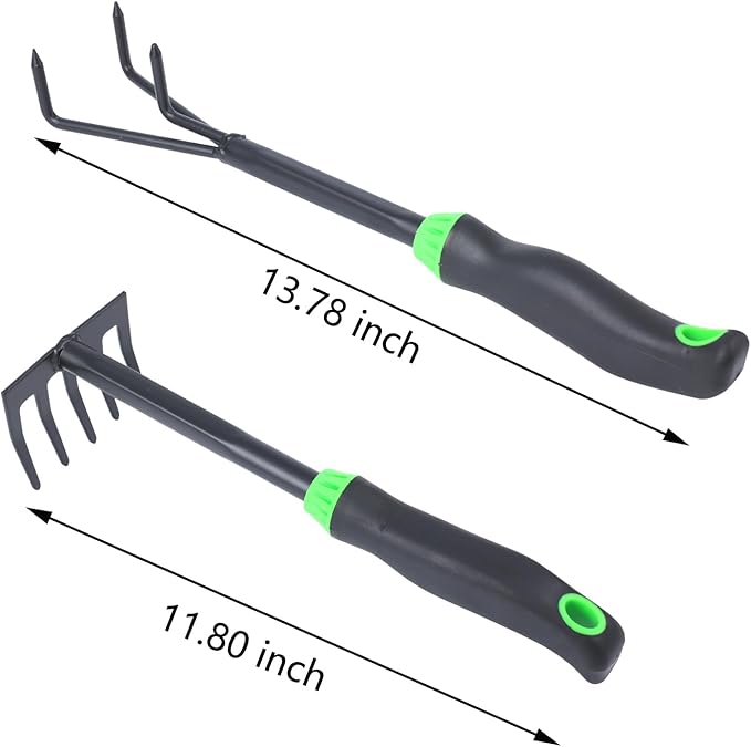 7-Piece Aluminum Alloy Heavy Duty Gardening Tool Set – Rust Proof, Ergonomic Handle, Includes Shovels, Rakes, Hoes & More for Gardening Enthusiasts