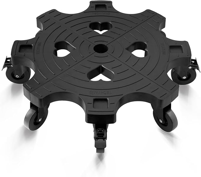 20 Inch Plant Caddy with Wheels 700lbs Heavy Duty Outdoor,Indoor Rolling Plant Stand with 3inch Casters Black Heart Shaped Plant Dolly Large Potted Planter Cart for Big Flowerpots Plants Pots