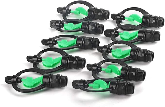 HEEPDD 10Pcs Irrigation Spray Nozzles, G1/2in Impeller Butterfly Nozzles 360 Degree Automatic Rotation Sprinkler Heads for Agricultural Irrigation
