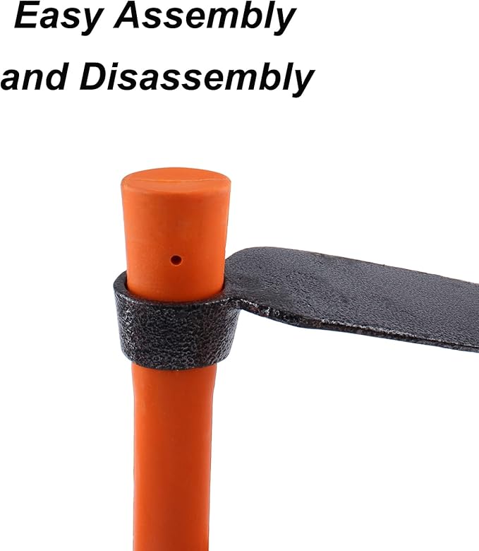 LUBAN Single Head Hoe with Heavy Duty Forged Adze and Ergonomic Non-Slip Handle for Loosening Soil, Gardening, Transplanting Outdoor 39mm/15-Inch