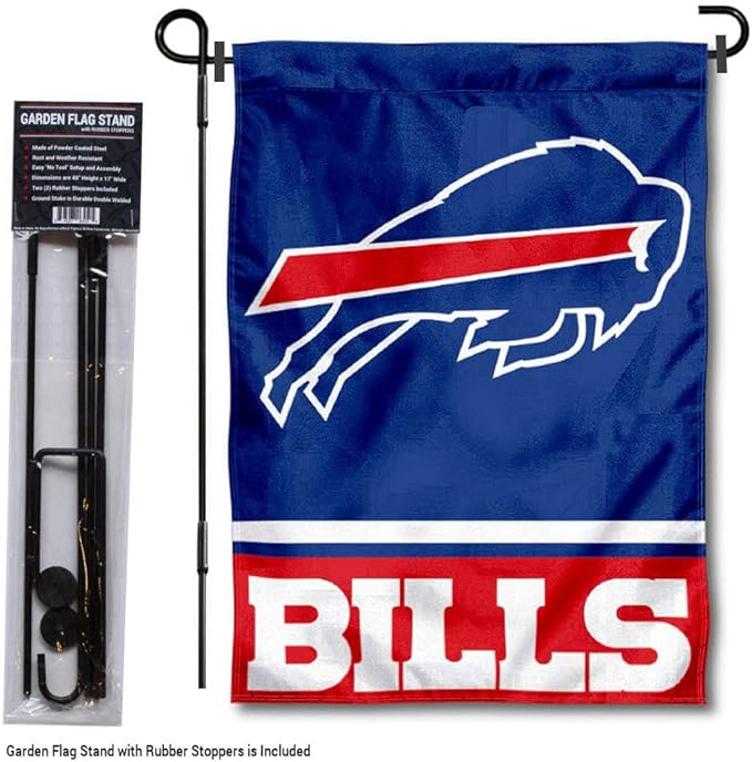 WinCraft Buffalo Bills Garden Flag with Stand Holder