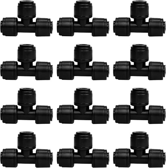 1/4" Quick Connector Drip Tube Irrigation, 30 PCS Drip Irrigation Tee Connectors for 1/4 Inch Irrigation Tubing for Sprinkler or Drip Irrigation System