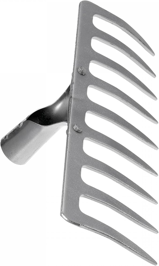uxcell 9 Teeth Garden Rake Head, Galvanized Manganese Steel Stone Rake for Garden Farm Backyard Without Handle Hard Rake Head Only, Silver Tone
