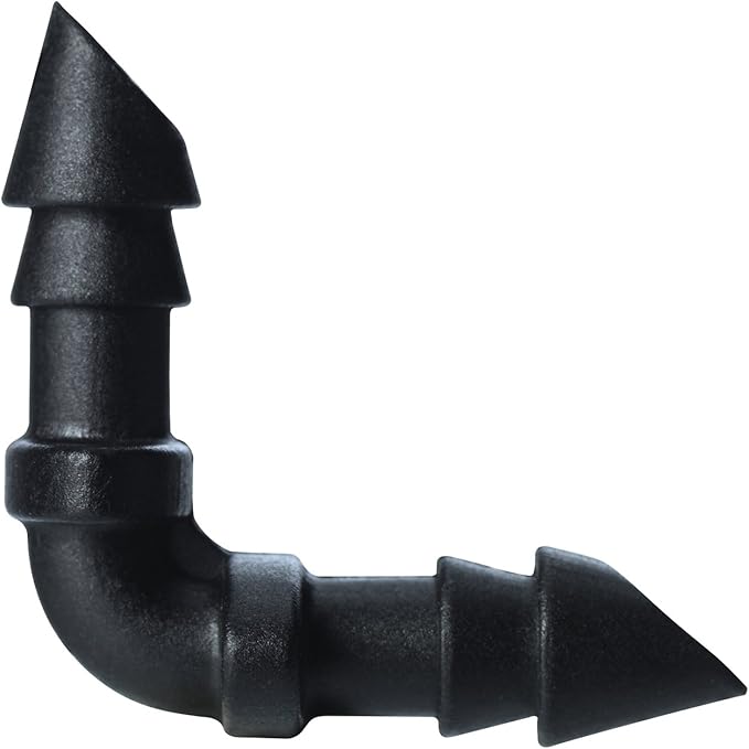 Orbit 67400 1/4" Barb Drip Irrigation Drip Elbow, 20-Pack