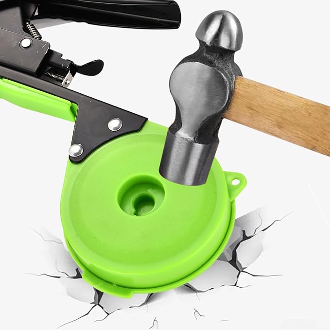SUCA Plant Tying Machine, Plant Tape Cattle Panels for Garden,Plant Vine Tying Tool with 10000pcs Staples 21 Rolls Tape Plant Tape Gun for Grapes,Tapener (tapetool set1pcs), Green