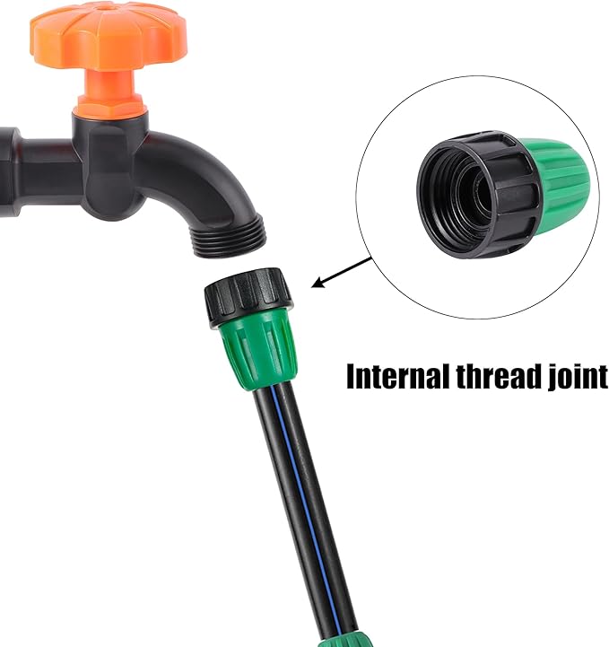 3/4 to 1/4 (4 Way) Drip Tubing Adapter US Garden Hose GHT 3/4 Threaded Adapter Connector Fittings for Drip Irrigation System