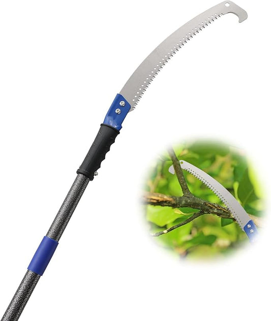 Pole Saws for Tree Trimming, 10 FT Long Extension Pruning Saw, Lightweight Stainless Steel Extension High Pole Pruning Pole Saw with Blade for Trimmer Yard Garden and Patios Trees Branches