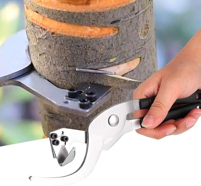 Qinlorgo Stainless Steel Garden Hand Tools, Fruit Tree Ring Peeler Ring Stripper Knife, Greenhouse for Home Garden