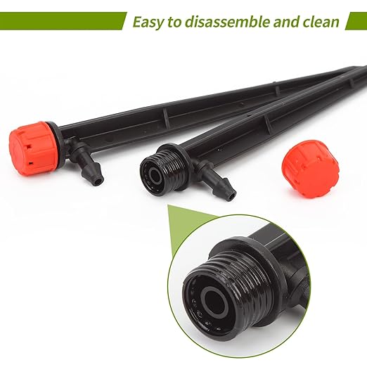 Irrigation Drippers,50 pcs Drip Irrigation Emitters for 1/4" Drip Irrigation Tubing 360 Degree Adjustable Water Flow Drip Emitters Irrigation Drip Heads Drip Irrigation Spray Emitters for Flower Plant