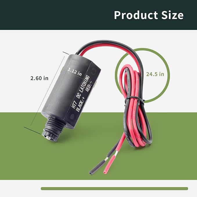 New upgraded 458200 DC Latching Solenoid Valve Compatible with Hunter Irrigation Systems for 9V DC Battery-Powered NODE NODE-BT XC Hybrid Controllers