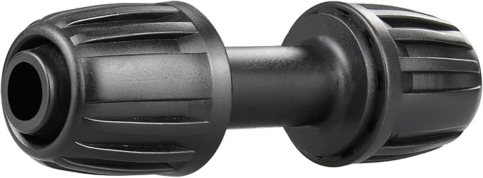 Drip Irrigation Fittings for 1/2 Inch Drip Tubing (1/2" ID x 0.65" OD)：1/2'' Drip Line Couplings Anti-drop Locked Nut Barbed Straight Coupling Connectors for Garden Irrigation System (10 Pack)