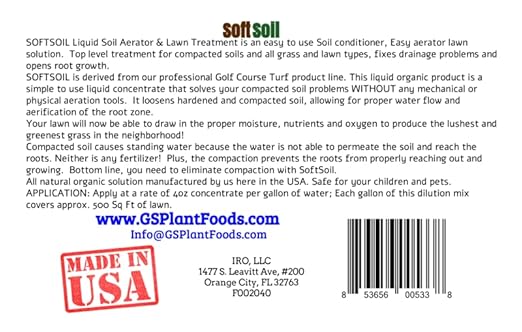 SOFTSOIL Liquid Soil Aerator & Lawn Treatment (5 Gallon)