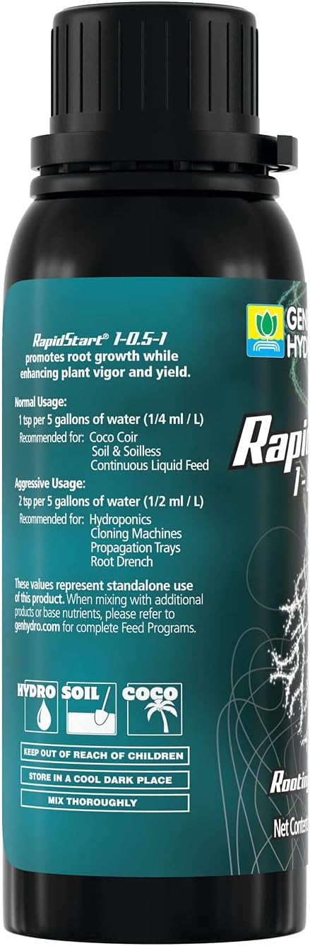 General Hydroponics RapidStart, Plant Food, 1-0.5-1, 275 mL.