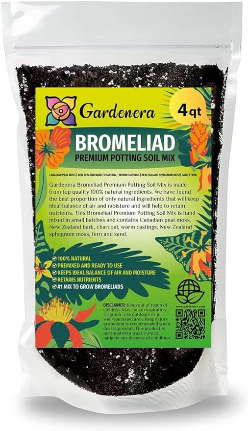 Bromeliad Planting Mix - Promote Robust Root Development and Lush Foliage - 4 QUARTS