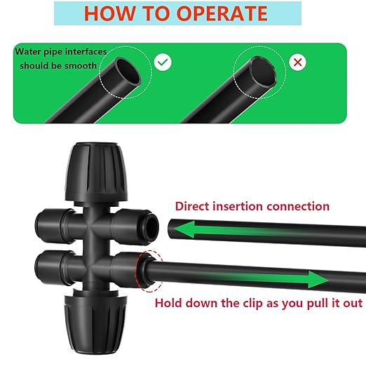 65Ft 5/16" Dropper Blank Distribution Tube Irrigation Kit with 4Pack6 Fast Coupling Coupler for DIY Garden Irrigation System,Dropper and Drip Irrigation System kit (20 m)