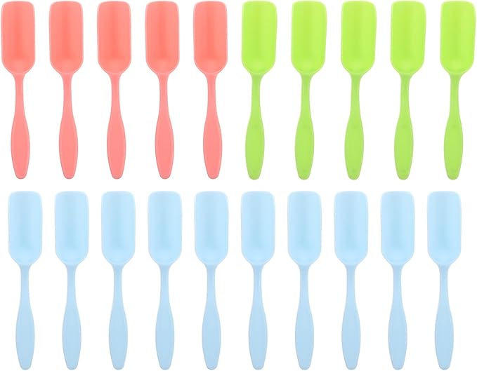 Sosoport 60 Pcs Colorful Plastic Mini Soil Scoops and Shovels for Gardening Planting Transplanting Ideal Tools for Flower Enthusiasts