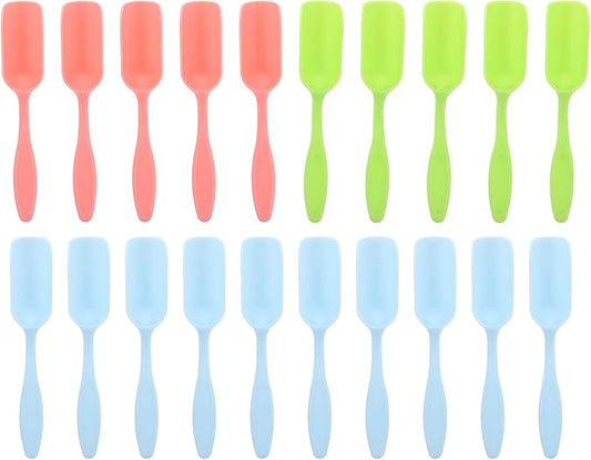 Sosoport 60 Pcs Colorful Plastic Mini Soil Scoops and Shovels for Gardening Planting Transplanting Ideal Tools for Flower Enthusiasts