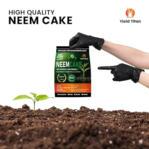 Premium Neem Cake, Natural Fertilizer for Gardening and Soil Amendment (40LB)