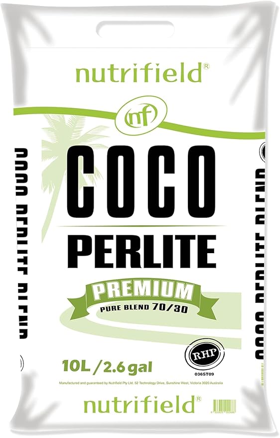 Coco Coir Perlite Mix Potting Soil - 70/30 Blend - Pre Buffered Plant Soil with Calcium, Organic Coconut Coir & Perlite for Plants - Garden Soil for Hydroponic, Indoor & Outdoor Gardening