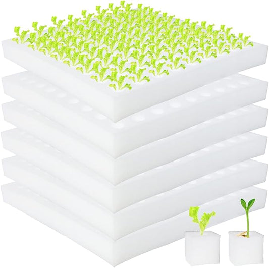 600 Pcs Hydroponic Sponges, Soil-Less Cultivation Planting Gardening Tool, Square Seedling Sponges for Small Bud Growth