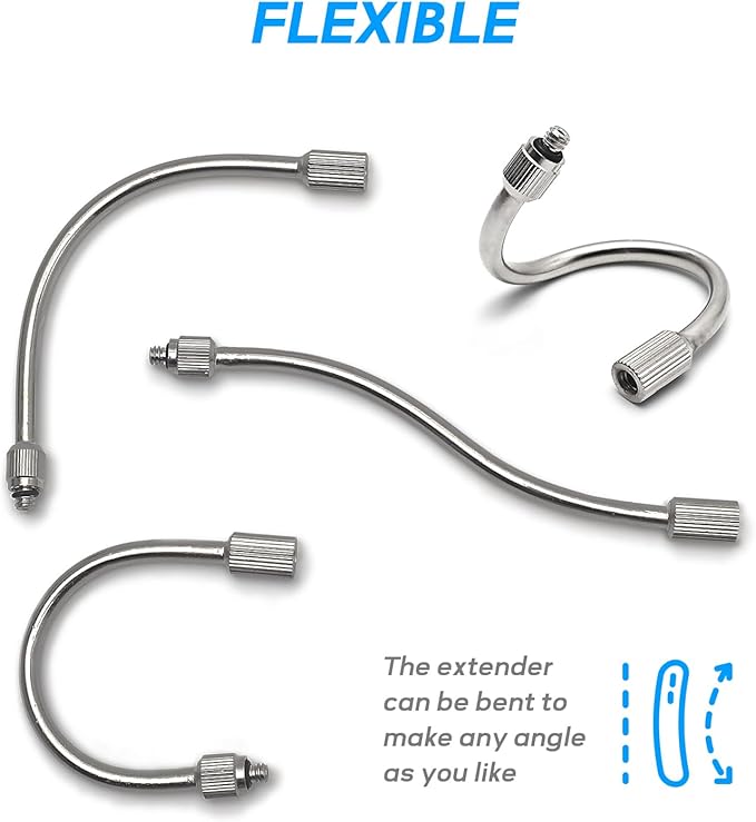 20 Pack Flexible Nozzle Extensions, Brass Mist Rod for Outdoor Misting System, Bendable Copper Extended Pole 10/24 UNC for Garden, Humidification, Outdoor Cooling, Dust Control, Landscaping(5.6Inch)