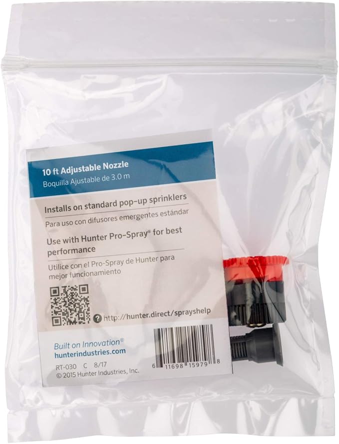 Hunter Industries 10A Hunter 10' Pro Adjustable Irrigation Spray Nozzle, Red